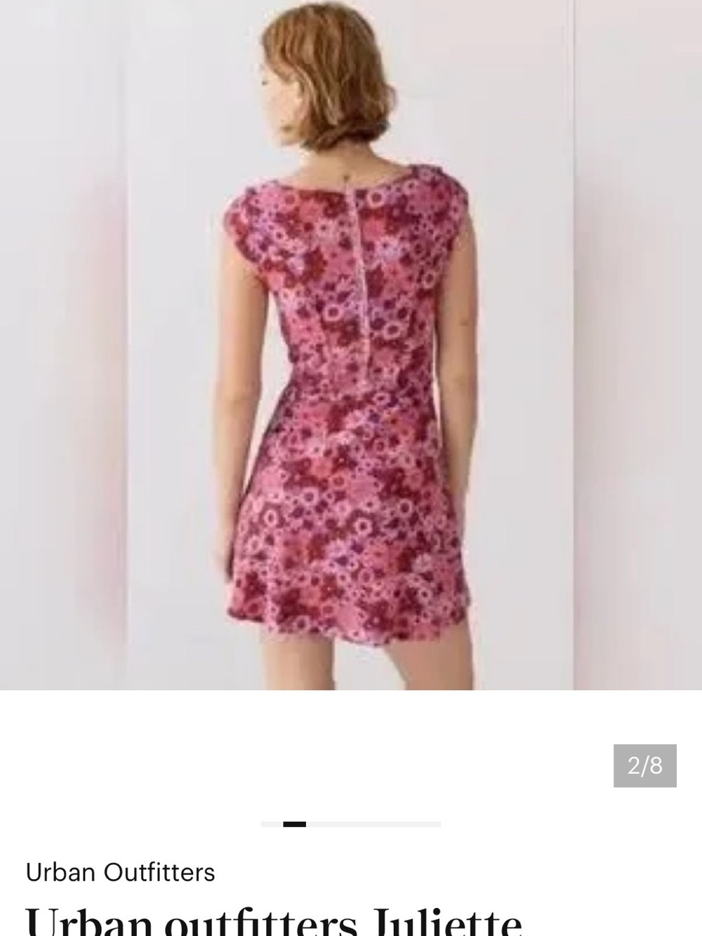 UO Juliette seamed floral mini dress NWT size small - Picture 9 of 9